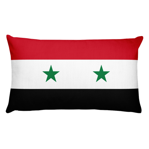 Default Title Syria Flag Allover Print Rectangular Pillow Home by Design Express