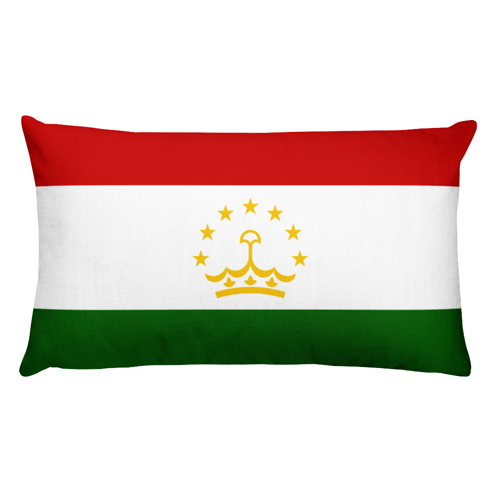 Default Title Tajikistan Flag Allover Print Rectangular Pillow Home by Design Express
