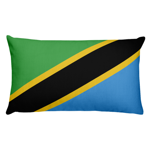 Default Title Tanzania Flag Allover Print Rectangular Pillow Home by Design Express