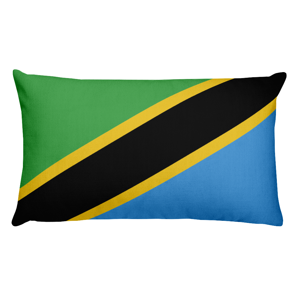Default Title Tanzania Flag Allover Print Rectangular Pillow Home by Design Express