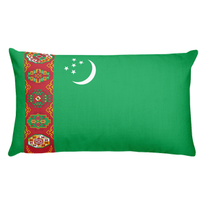 Default Title Turkmenistan Flag Allover Print Rectangular Pillow Home by Design Express