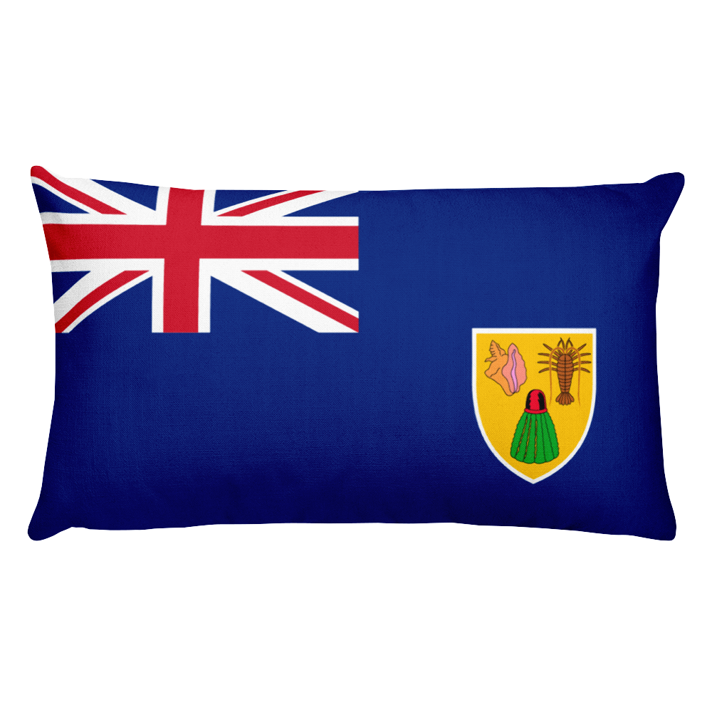 Default Title Turks and Caicos Islands Flag Allover Print Rectangular Pillow Home by Design Express