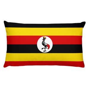 Default Title Uganda Flag Allover Print Rectangular Pillow Home by Design Express