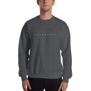 Dark Heather / S Introvert Unisex Sweatshirt by Design Express
