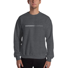 Dark Heather / S Independence Is Happiness Unisex Sweatshirt by Design Express
