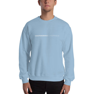 Light Blue / S Independence Is Happiness Unisex Sweatshirt by Design Express