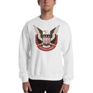 White / S Eagle USA Unisex Sweatshirt by Design Express