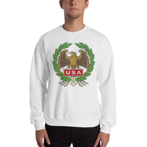 White / S USA Eagle Unisex Sweatshirt by Design Express