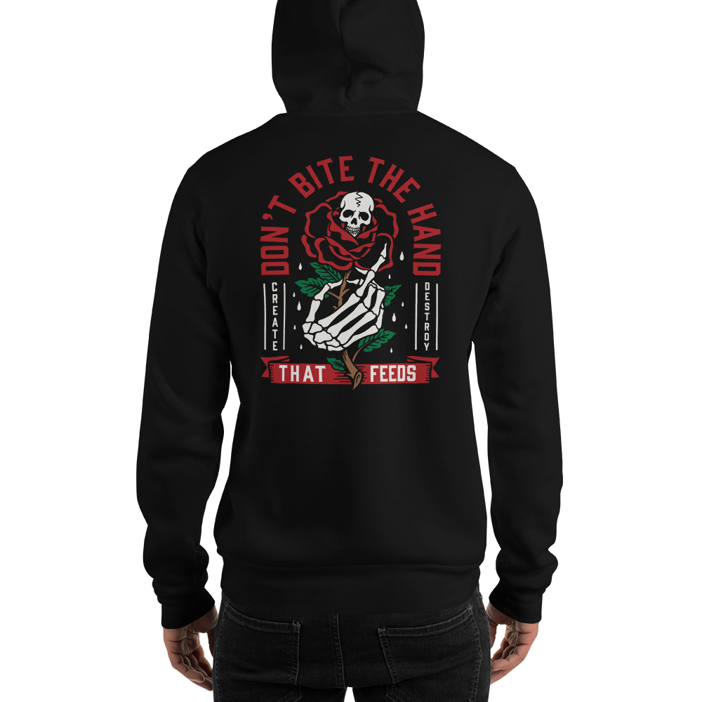 S Don't Bite The Hand That Feeds Unisex Hoodie by Design Express