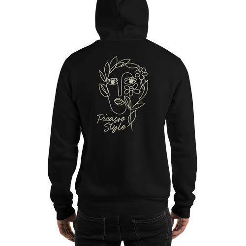 S Picasso Line Style Unisex Hoodie by Design Express