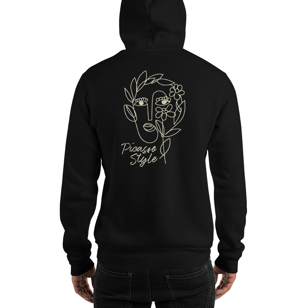 S Picasso Line Style Unisex Hoodie by Design Express