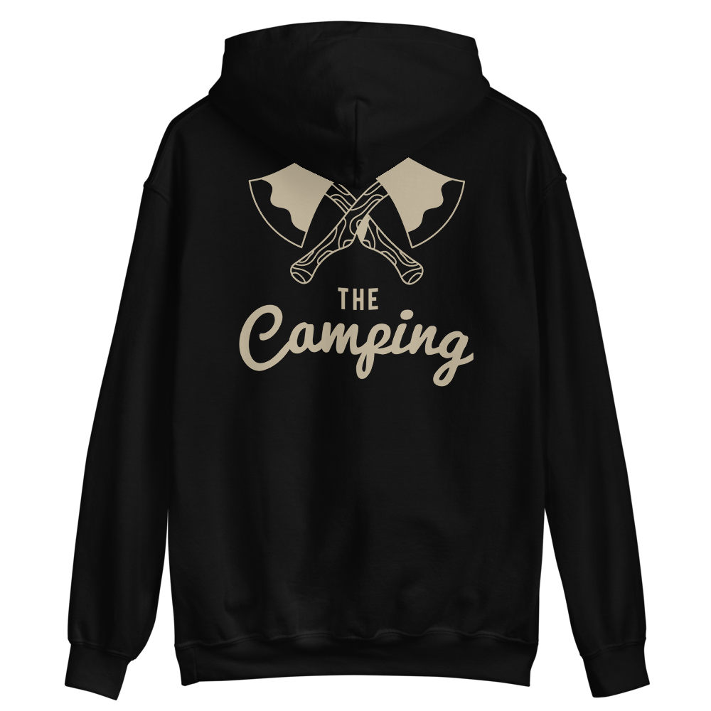Black / S The Camping Unisex Hoodie by Design Express