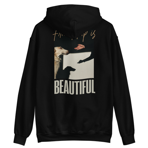 Black / S Friendship is Beautiful Unisex Hoodie Back by Design Express