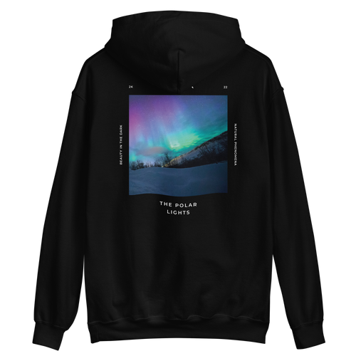 Black / S Aurora Unisex Hoodie Back by Design Express