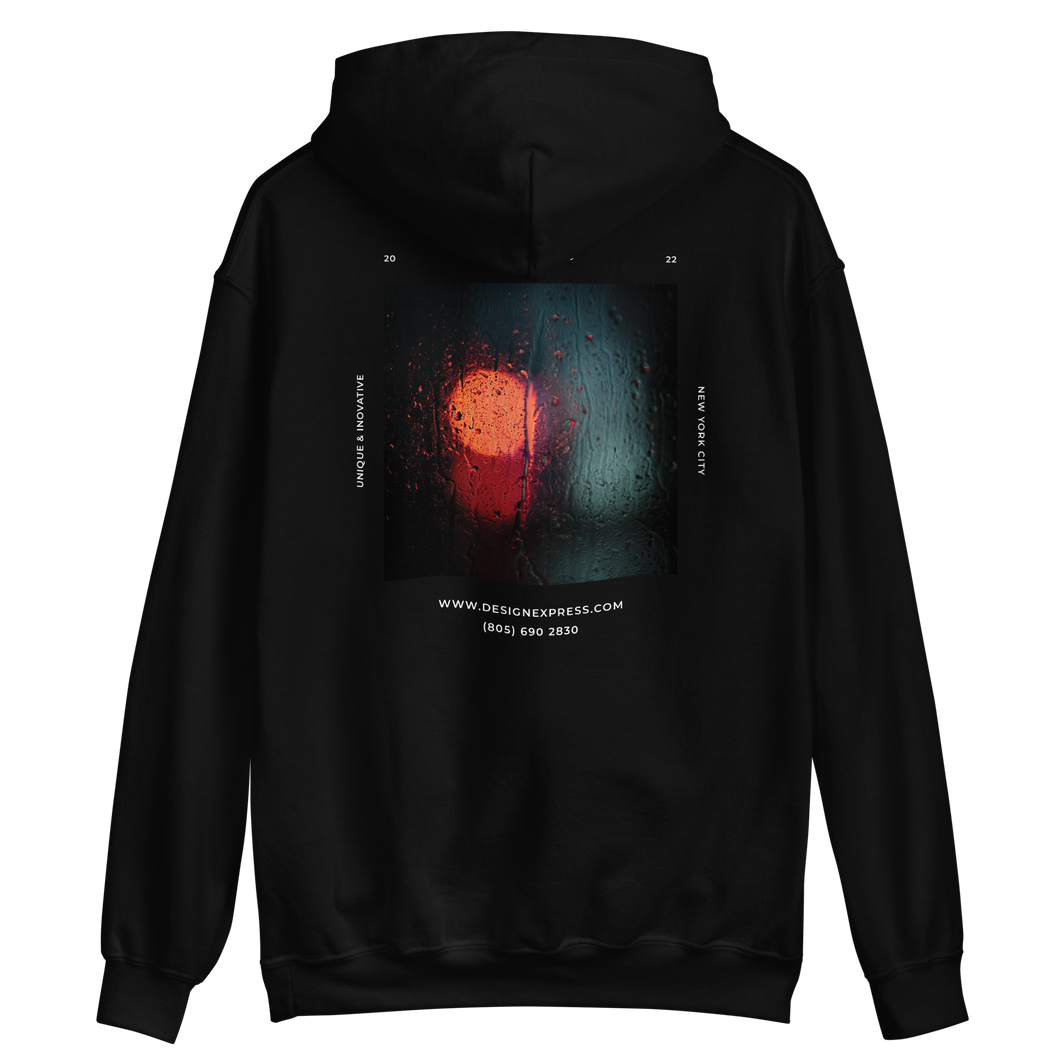 Black / S Design Express Unisex Hoodie Back by Design Express