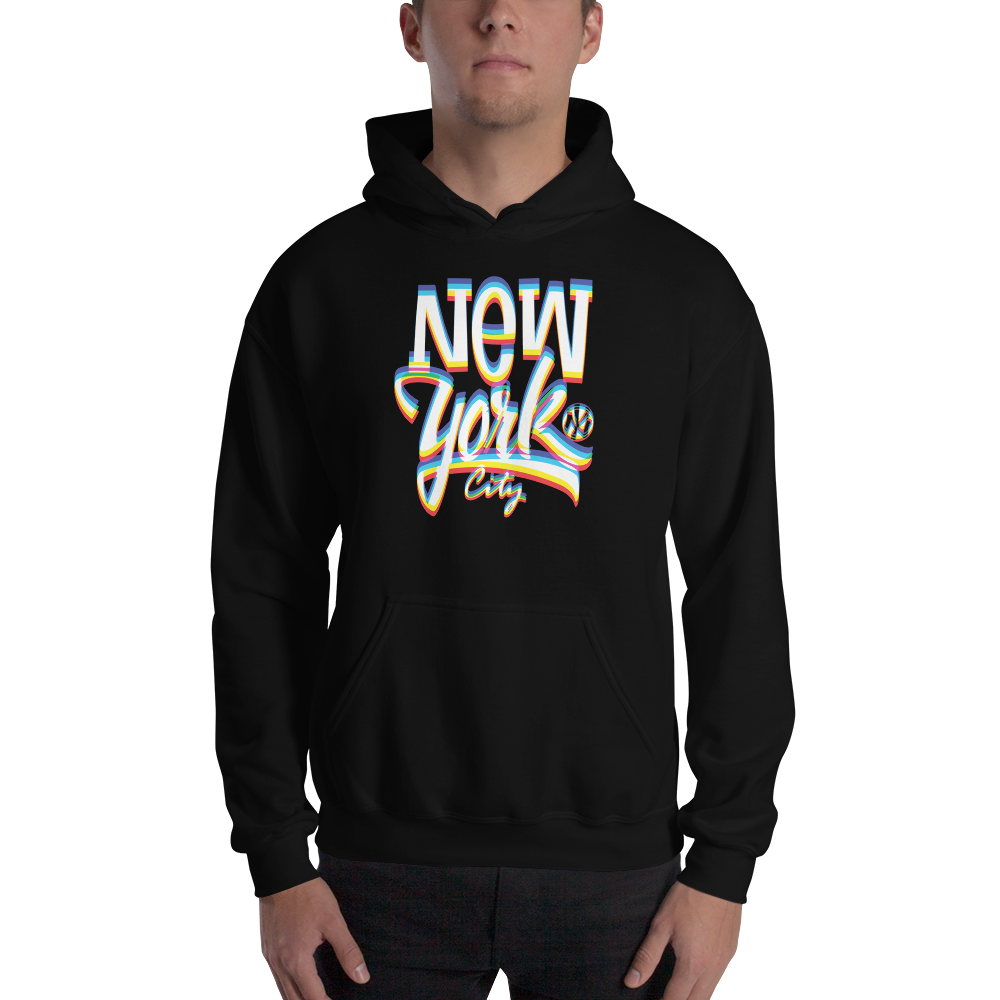 S New York City Glitch Unisex Hoodie by Design Express