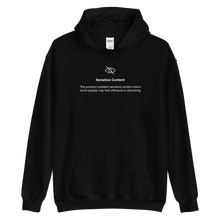 Black / S Sensitive Content (Funny) Unisex Hoodie by Design Express