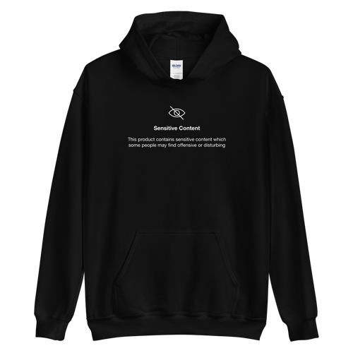 Black / S Sensitive Content (Funny) Unisex Hoodie by Design Express