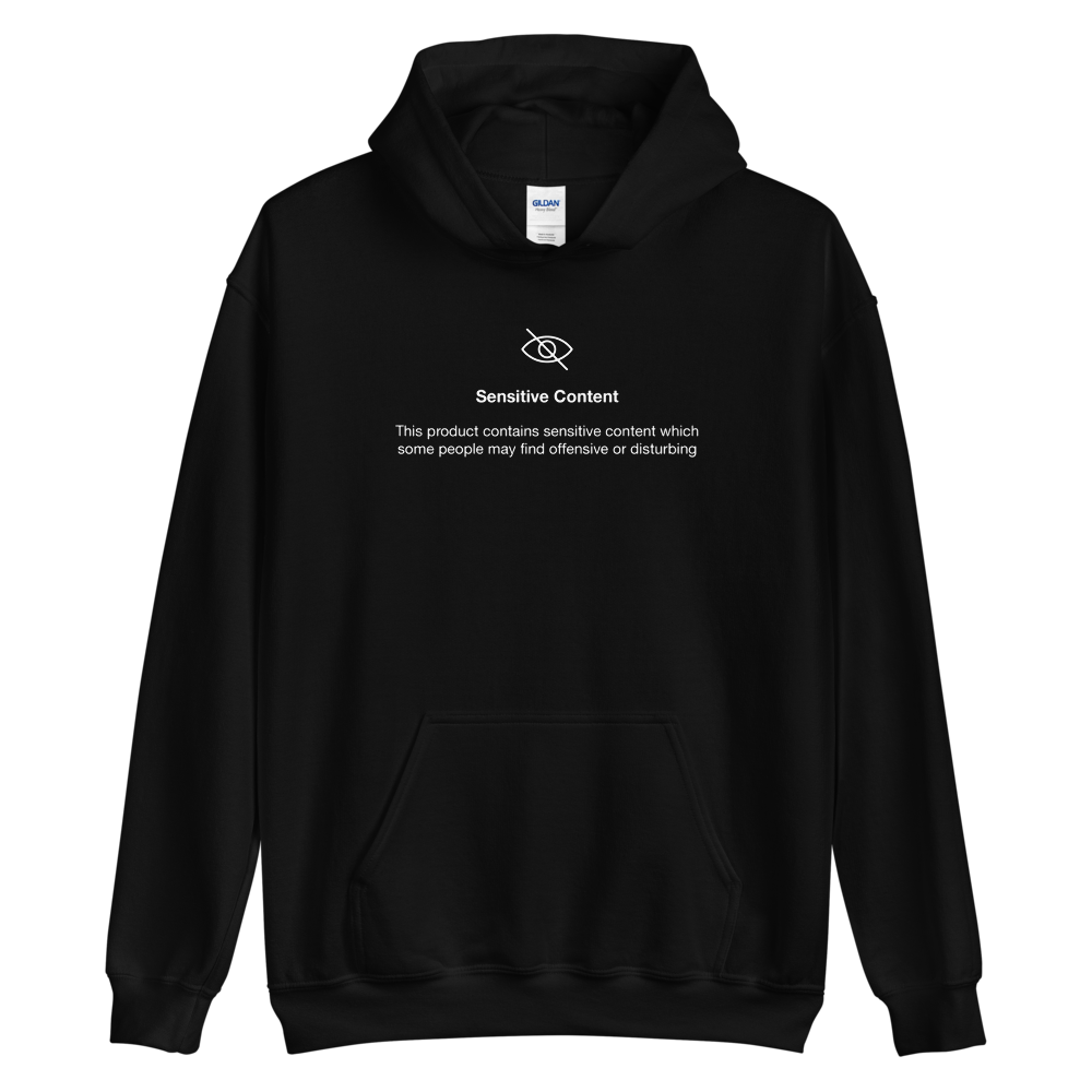 Black / S Sensitive Content (Funny) Unisex Hoodie by Design Express