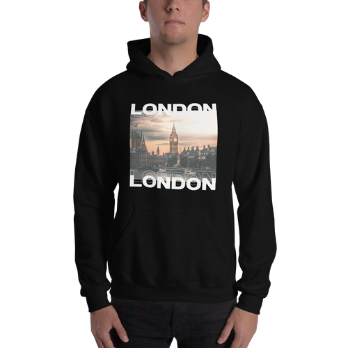 S London Front Unisex Black Hoodie by Design Express