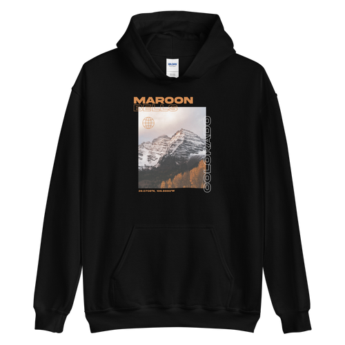 S Maroon Bells, Colorado Front Unisex Hoodie by Design Express