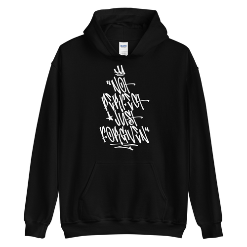 S Not Perfect Just Forgiven Graffiti (motivation) Unisex Hoodie by Design Express