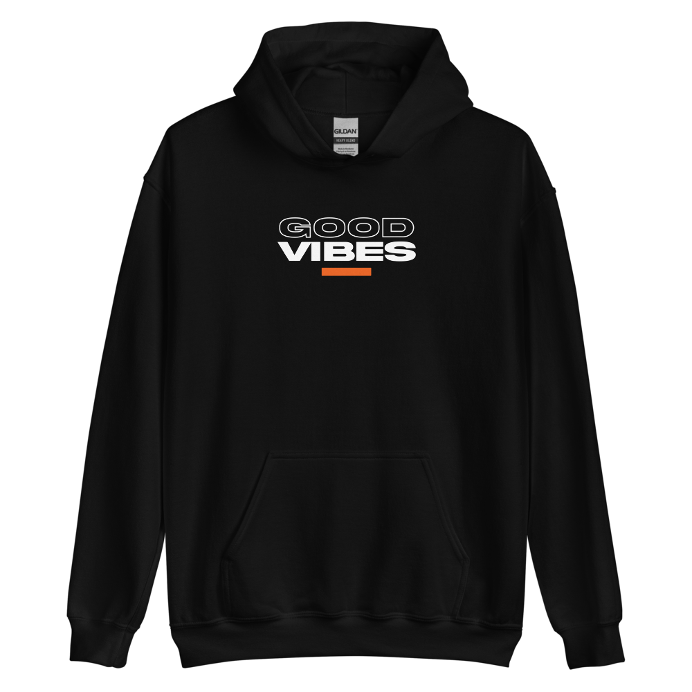 S Good Vibes Text Unisex Hoodie by Design Express