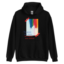 Black / S Rainbow Front Unisex Hoodie by Design Express