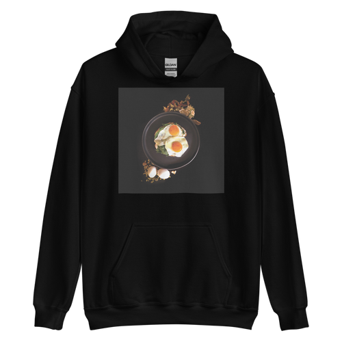 Black / S Delicious Eggs Unisex Hoodie by Design Express