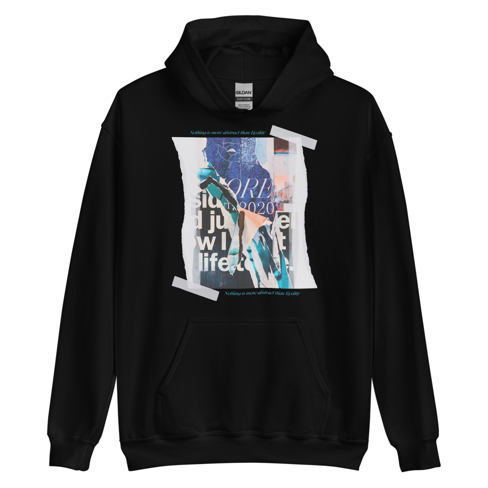 Black / S Nothing is more abstarct than reality Frontside Unisex Hoodie by Design Express