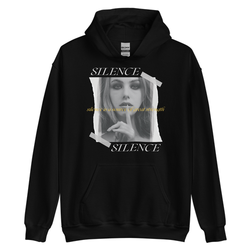 Black / S Silence Unisex Hoodie by Design Express