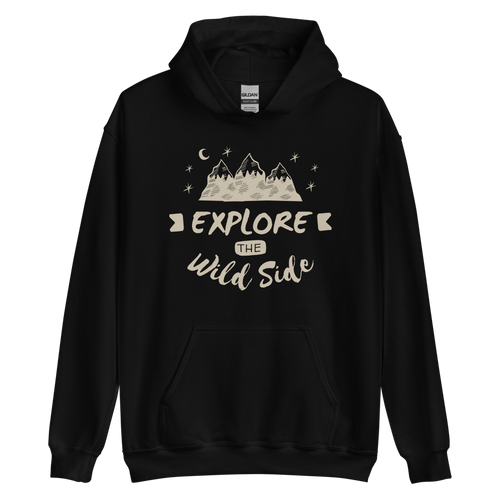 Black / S Explore the Wild Side Unisex Hoodie by Design Express