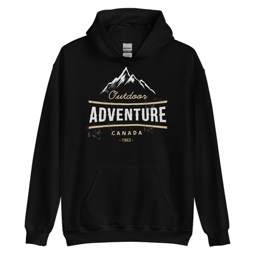 Black / S Outdoor Adventure Unisex Hoodie by Design Express