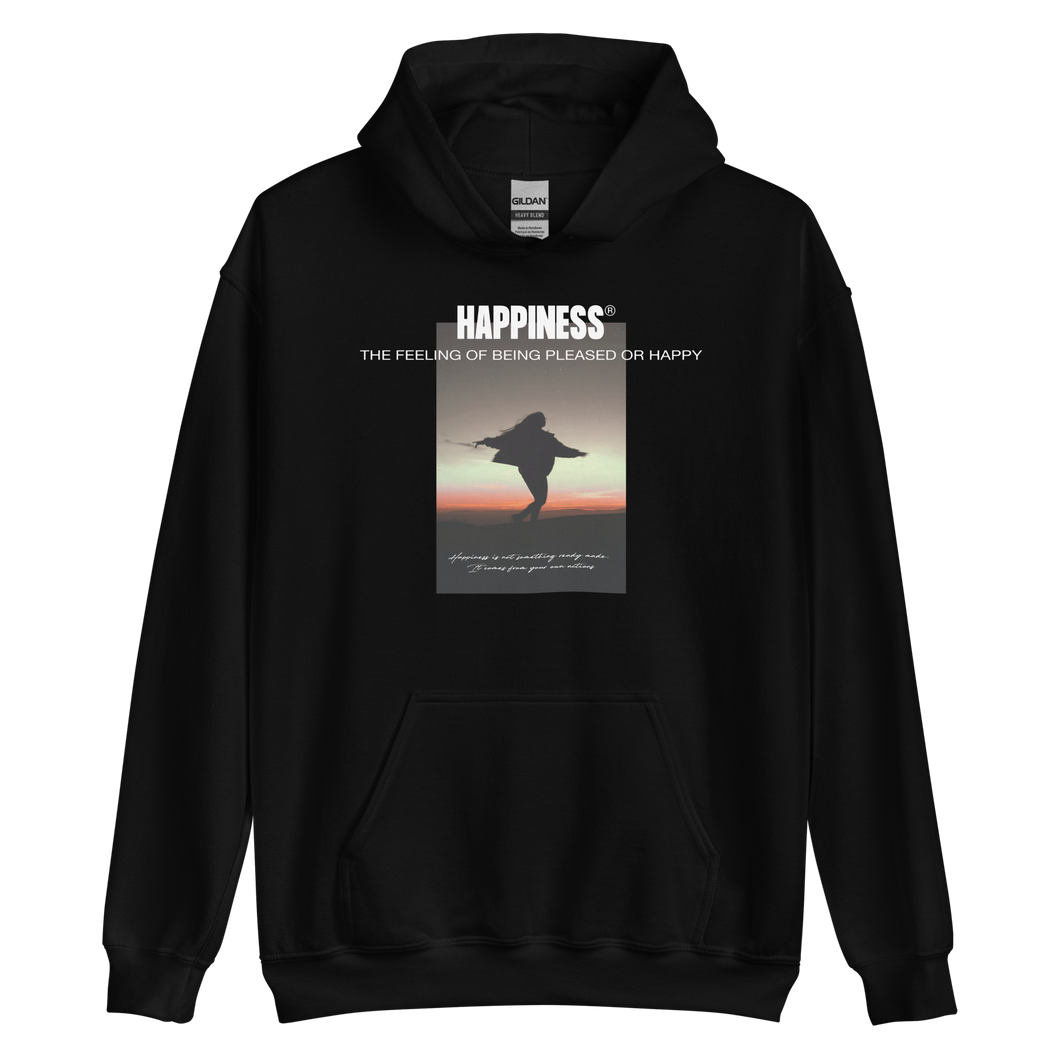 S Happiness Unisex Hoodie Front by Design Express