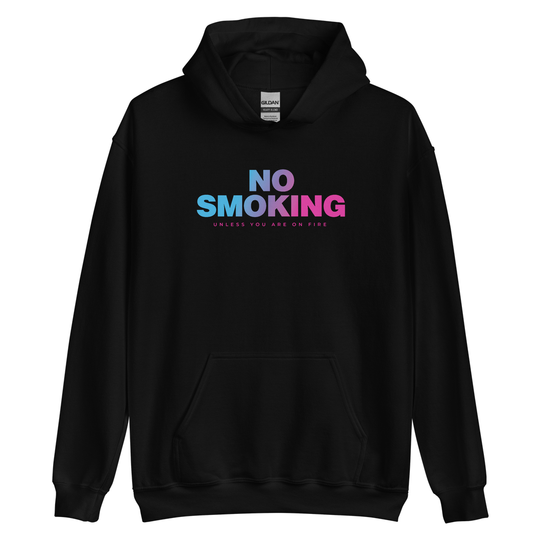 Black / S No Smoking Unisex Hoodie by Design Express