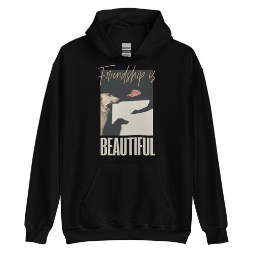 Black / S Friendship is Beautiful Unisex Hoodie Front by Design Express