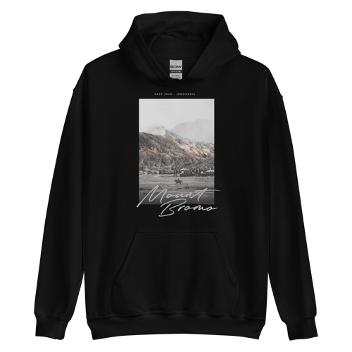 Black / S Mount Bromo Unisex Hoodie Front by Design Express