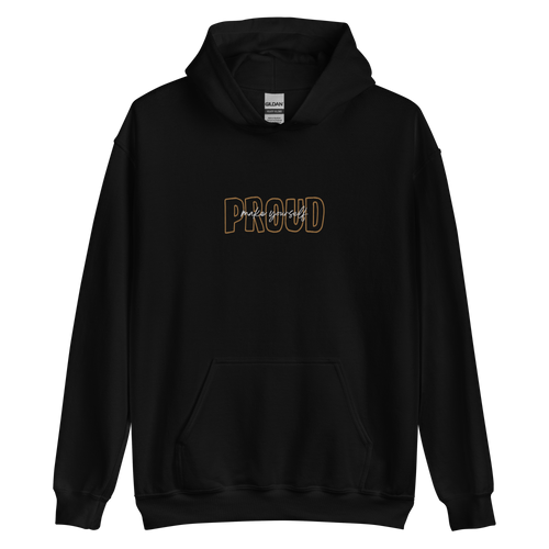 Black / S Make Yourself Proud Embroidery Unisex Hoodie by Design Express