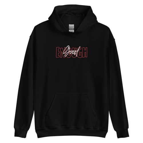 Black / S Good Enough Unisex Hoodie by Design Express