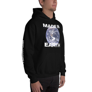 Save Our Planet, Made in Earth Unisex Black Hoodie by Design Express