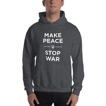 Dark Heather / S Make Peace Stop War (Support Ukraine) Unisex Black Hoodie by Design Express