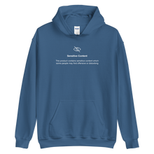 Indigo Blue / S Sensitive Content (Funny) Unisex Hoodie by Design Express