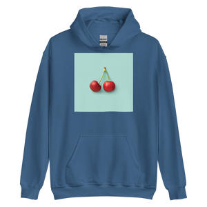 Indigo Blue / S Cherry Unisex Hoodie by Design Express