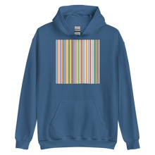 Indigo Blue / S Colorfull Stripes Unisex Hoodie by Design Express