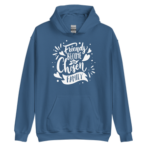 Indigo Blue / S Friend become our chosen Family Unisex Hoodie by Design Express