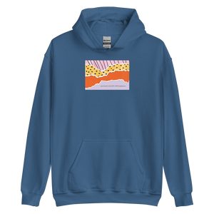 Indigo Blue / S Surround Yourself with Happiness Unisex Hoodie by Design Express