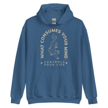 Indigo Blue / S What Consume Your Mind Unisex Hoodie by Design Express