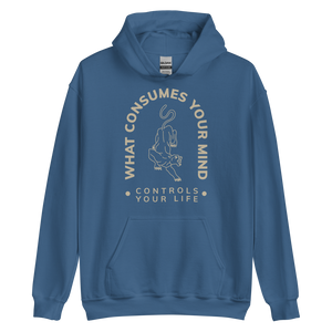 Indigo Blue / S What Consume Your Mind Unisex Hoodie by Design Express