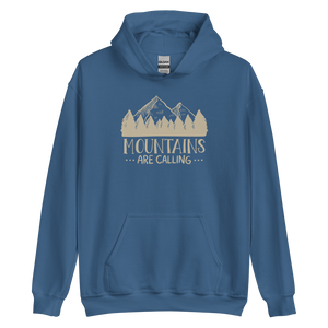 Indigo Blue / S Mountains Are Calling Unisex Hoodie by Design Express