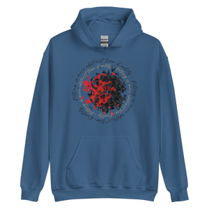 Indigo Blue / S Nothing is more abstarct than reality Circle Unisex Hoodie by Design Express